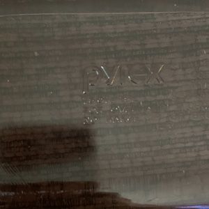 Rose colored Pyrex bread pan